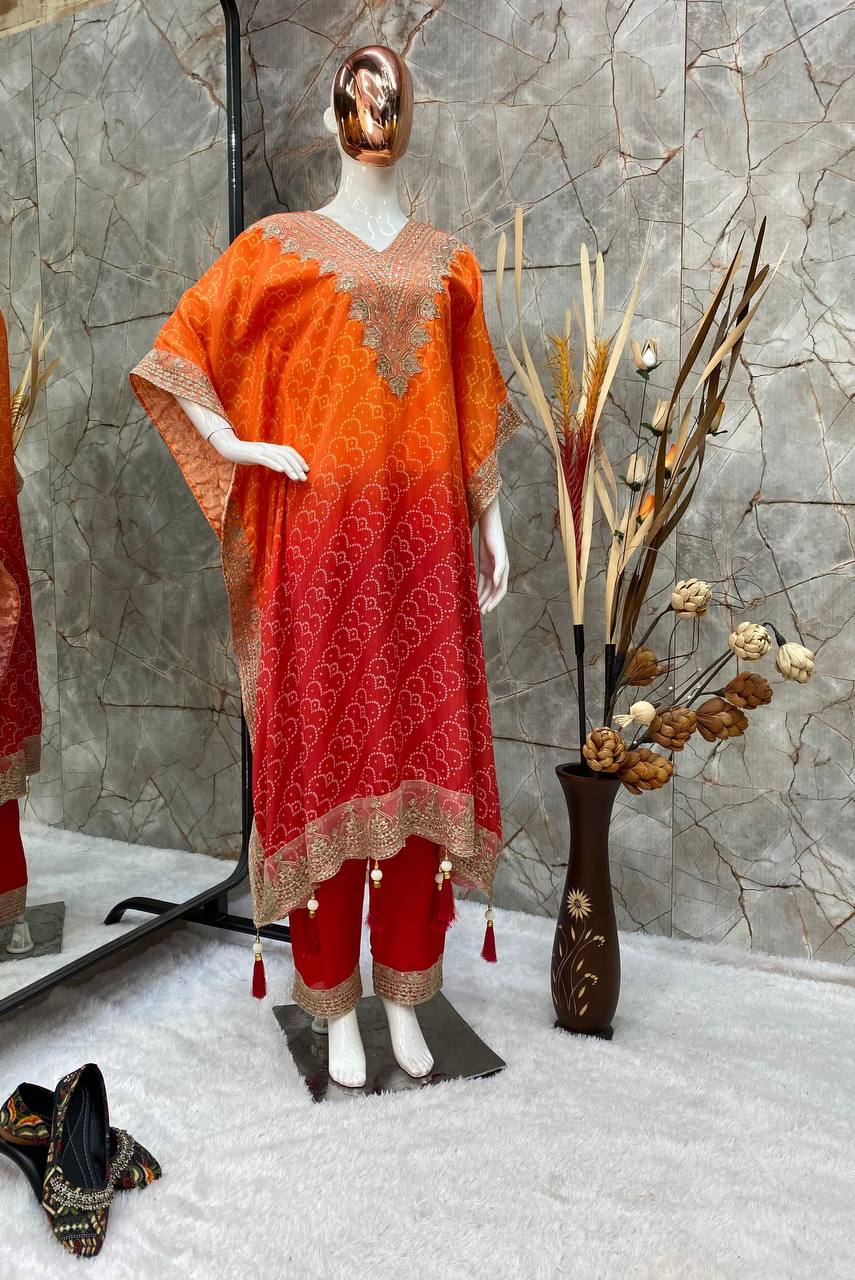  this ­­­­kurti product available in Fancy Chinon fabric  with embroidery work